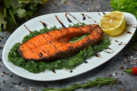 Семга на мангале