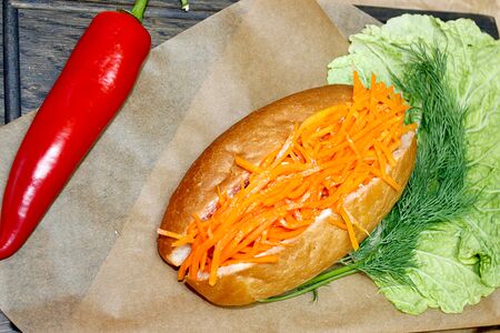 Хот-дог из телячьей сососки