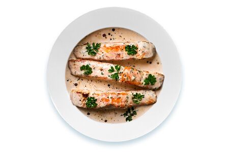 Семга в сливочном соусе