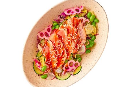 Салат с лососем