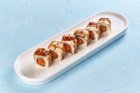 Ролл с угрем и кранчем