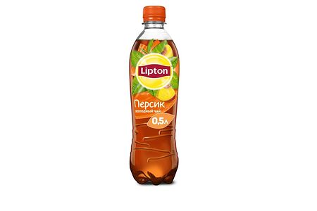 Lipton чёрный чай с персиком