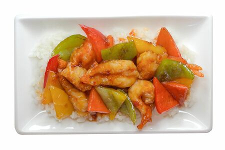 Креветки в кисло-сладком соусе