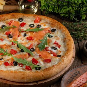 Лосось с креветками большая