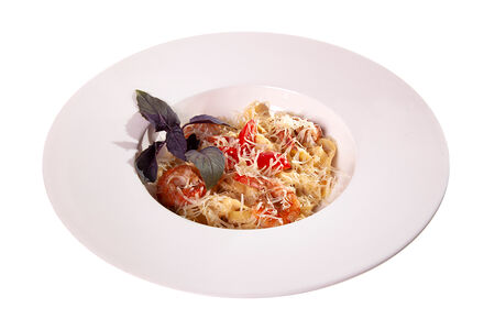 Паста Феттучини с креветками