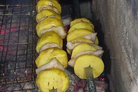 Картошка на мангале