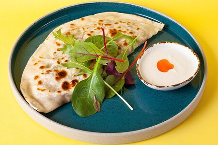 Кутаб с креветкой и курицей