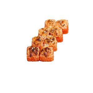 Запеченный с креветками и лососем