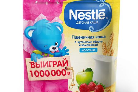 Nestle Каша мол пшенич/ Земляника/ Яблоко с 8мес