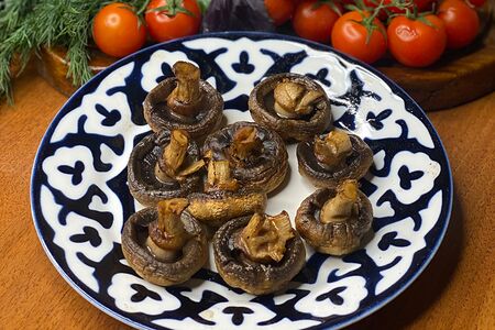 Шампиньоны на мангале