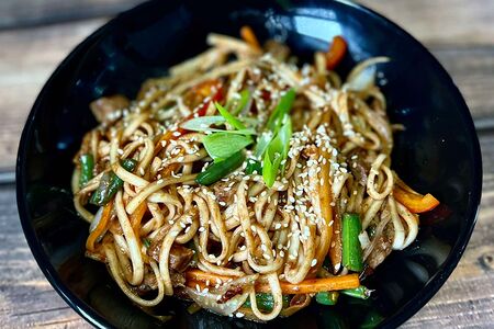 Удон кимчи со свининой острый