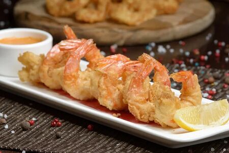 Тигровые креветки жареные