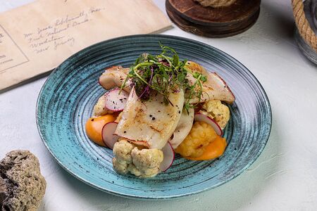 Кальмар с картофелем су-вид