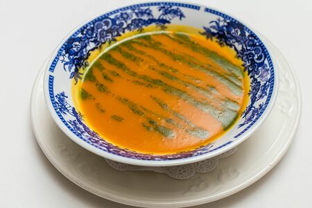 Крем-суп из тыквы с креветками