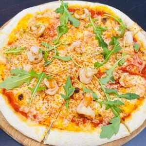 Креветки и рукола