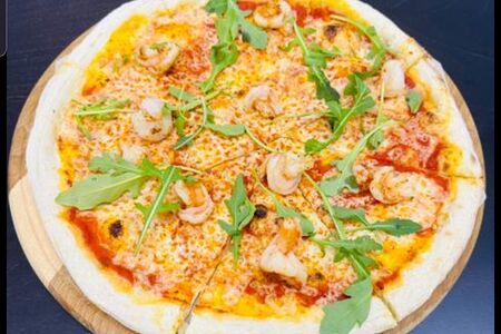 Креветки и рукола