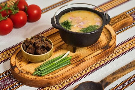 Казацкий гороховый суп с копченостями