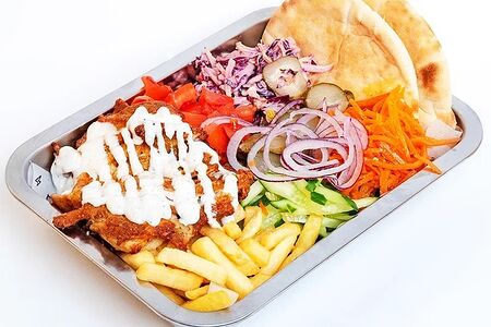 Шаверма на тарелке