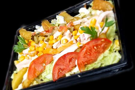 С копченой курочкой под соусом тартар