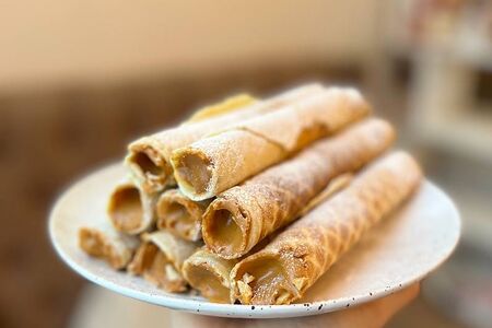 Трубочка с вареной сгущенкой