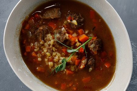 Суп-гуляш с булгуром