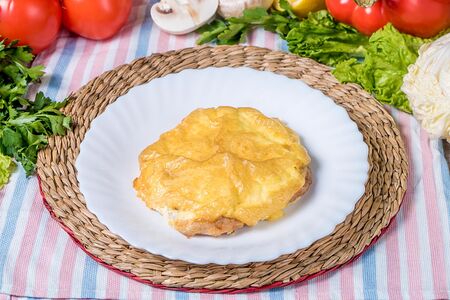 Куриная отбивная с грибами