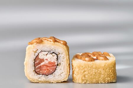 Лосось и снежный краб темпура