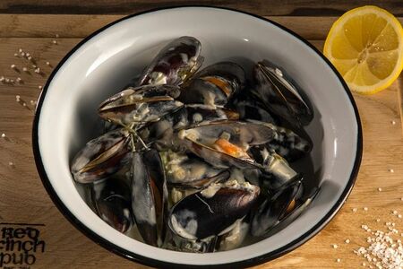 Мидии в сливочном соусе