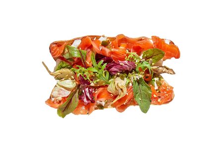 Брускетта с лососем