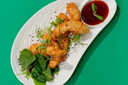 Креветки панко в сладком Чили