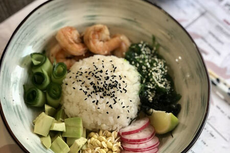 Поке с креветками