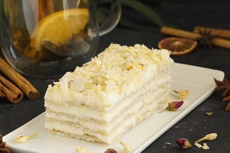 Торт Наполеон с арахисом