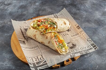 Мега шаверма с грибами