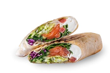 Донер Лакшери с лососем и сливочным сыром