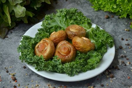 Грибы на мангале