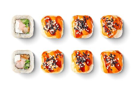 Запечённый с креветкой и угрем