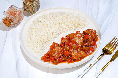 Рагу из кролика с рисом