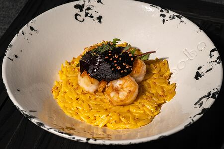 Орзо с креветками