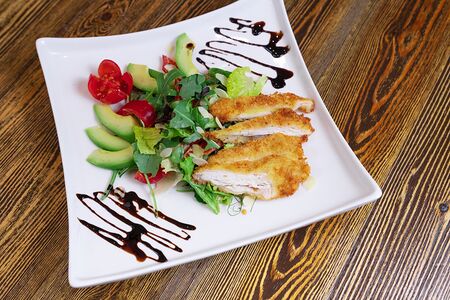 Салат Стрипсы с овощами