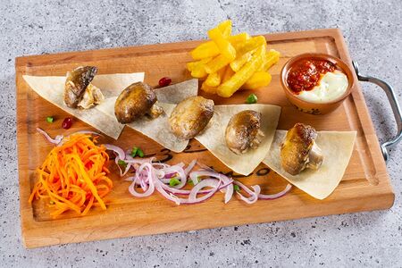 Шампиньоны на гриле