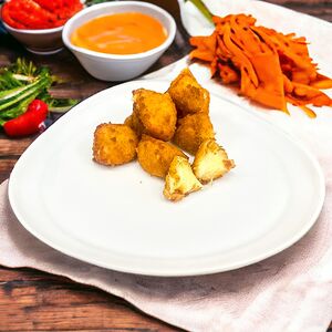 Сулугуни, жаренный в сухарях