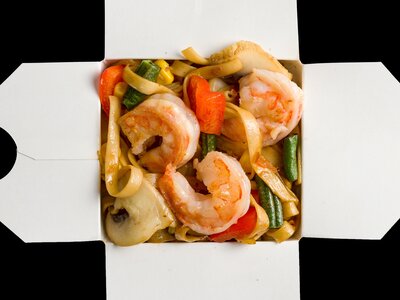 Вкусный вок с креветкой