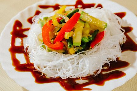 Фунчоза с овощами