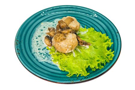 Стожки куриные в грибном соусе