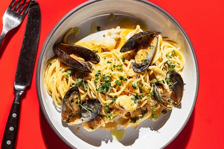 Спагетти с морепродуктами