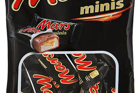 Шоколадный батончик молочный Mars Minis 182г