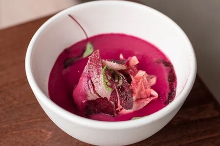 Крем-суп из копченой свеклы