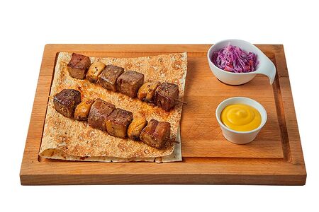 Шашлык из говяжьего языка