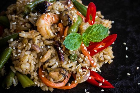 Рис с креветкой