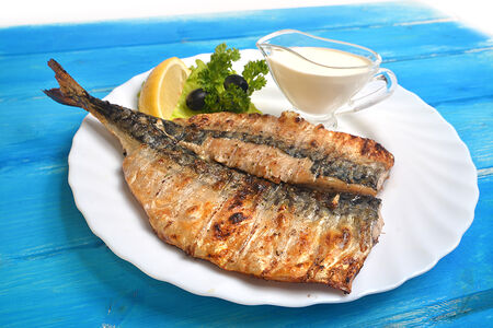 Скумбрия жаренная на углях